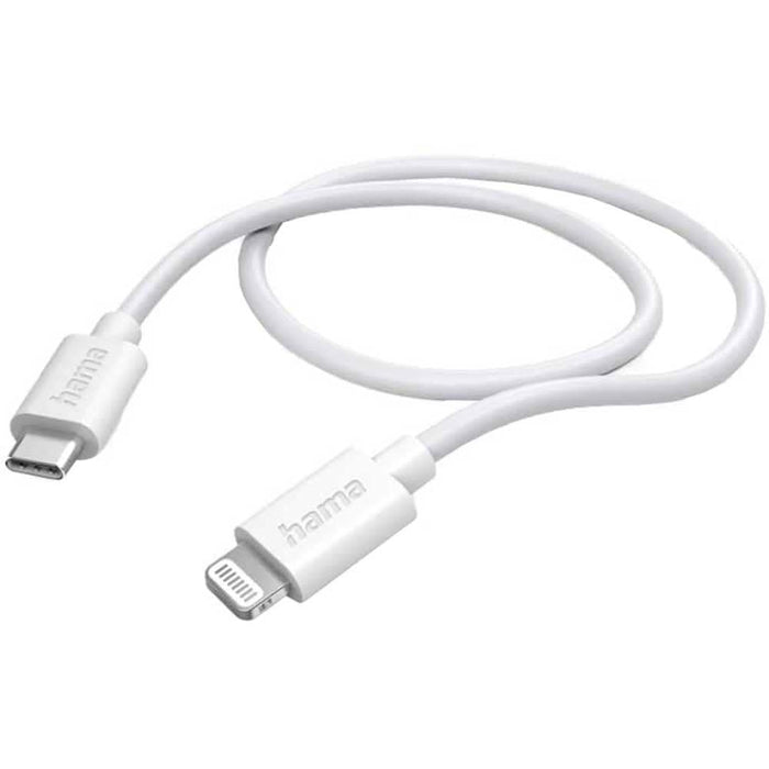 Incarcator retea HAMA 201620, 20W, 1xUSB-C, Power Delivery (PD), cablu Lightning, alb WALTI