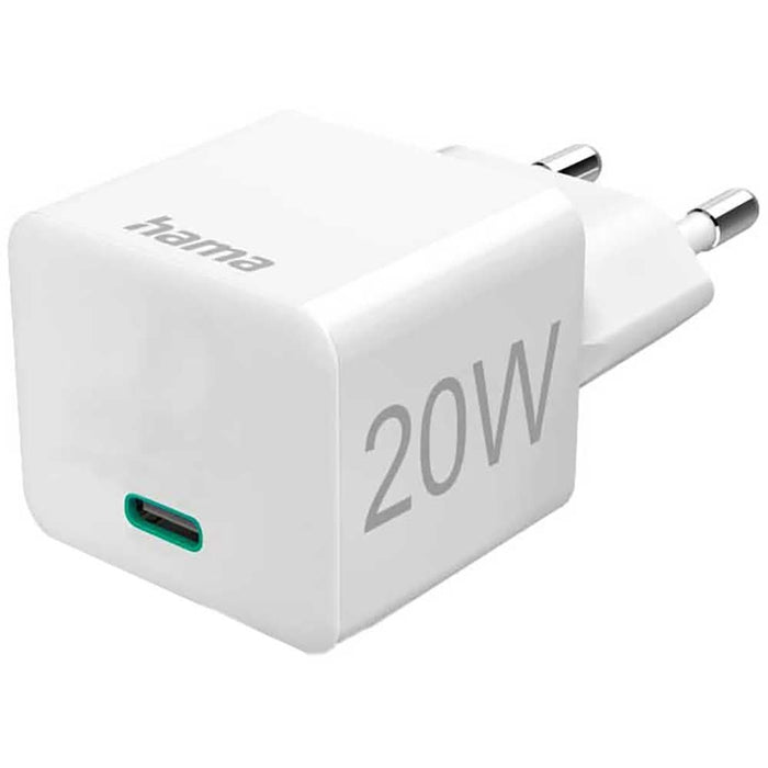 Incarcator retea HAMA 201620, 20W, 1xUSB-C, Power Delivery (PD), cablu Lightning, alb WALTI