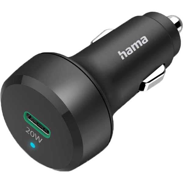Incarcator auto HAMA 201637, 1x USB-C, Power Delivery (PD) 20W, Qualcomm Quick Charge 3.0, negru - WALTI WALTI