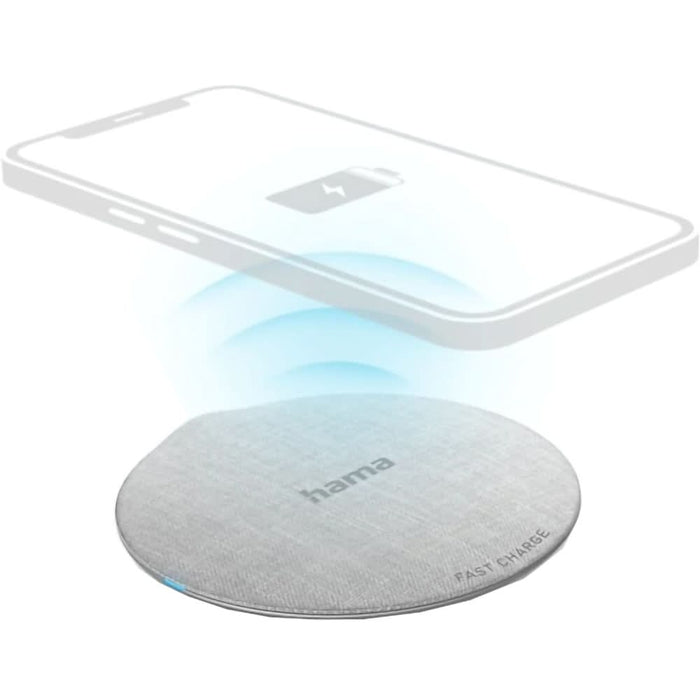 Incarcator wireless HAMA QI-FC10 Metal 201679, universal, QI, 10W, alb-crem WALTI