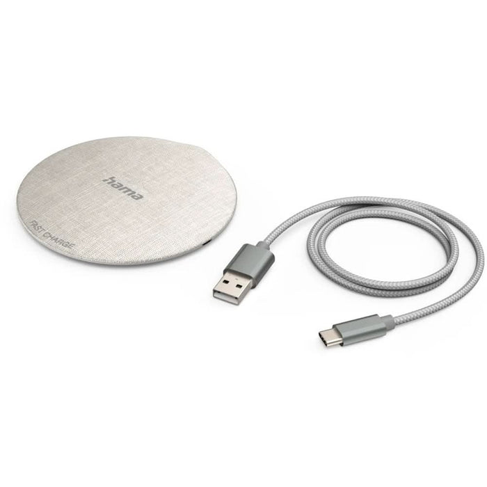 Incarcator wireless HAMA QI-FC10 Metal 201679, universal, QI, 10W, alb-crem WALTI