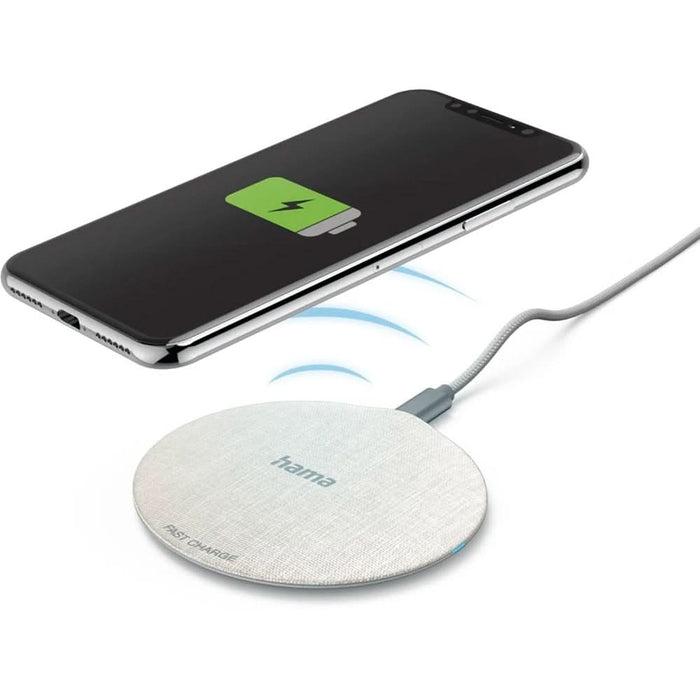Incarcator wireless HAMA QI-FC10 Metal 201679, universal, QI, 10W, alb-crem WALTI