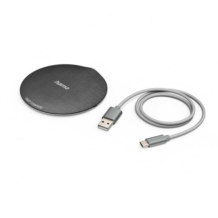 Incarcator wireless HAMA QI-FC10 Metal 201680, universal, QI, 10W, negru WALTI