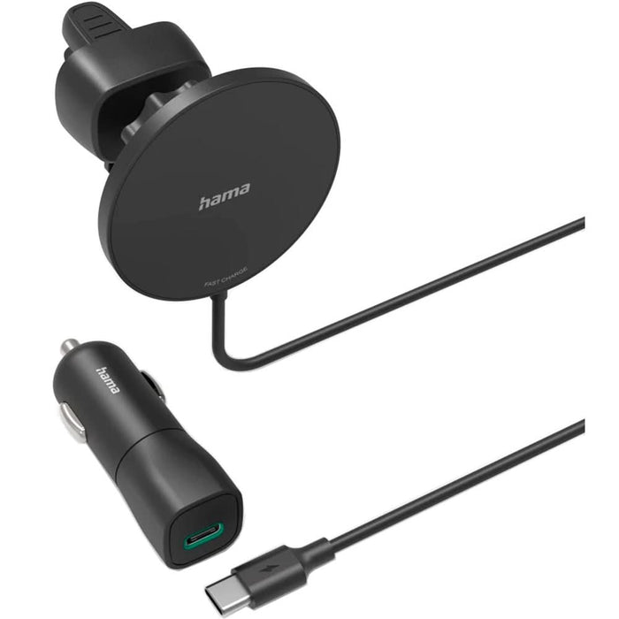 Incarcator wireless auto HAMA MagCharge Car FC15 201697, 15W, MagSafe, negru WALTI