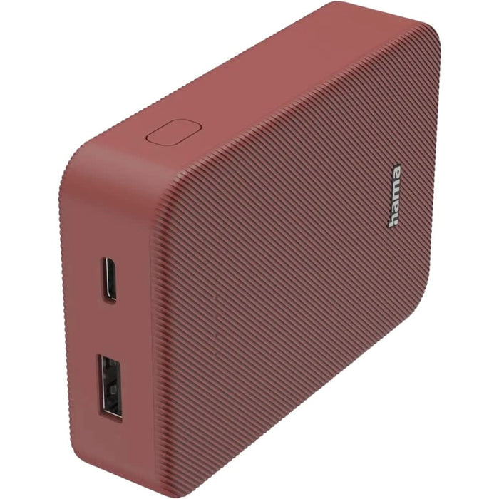 Baterie externa HAMA Colour 10 201714, 10000 mAh, 1xUSB-C, 1xUSB-A, rosu WALTI