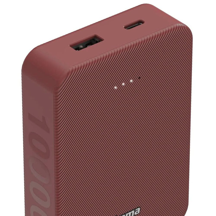 Baterie externa HAMA Colour 10 201714, 10000 mAh, 1xUSB-C, 1xUSB-A, rosu WALTI