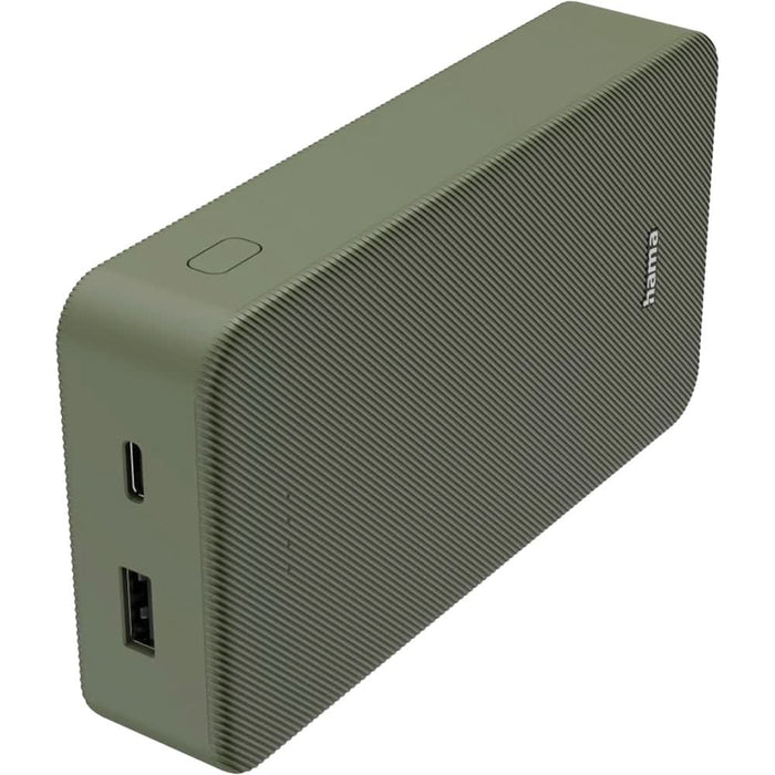 Baterie externa HAMA Colour 20 201716, 20000mAh, 1xUSB-C, 1xUSB-A, verde WALTI