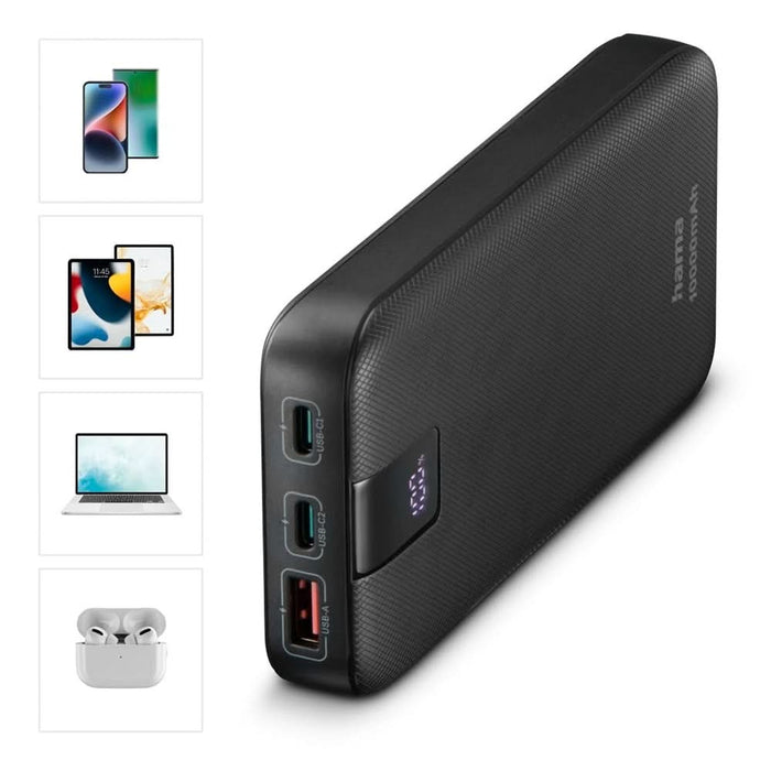 Baterie externa HAMA PD10 201718, 10000mAh, 2xUSB-C, 1xUSB-A, gri WALTI