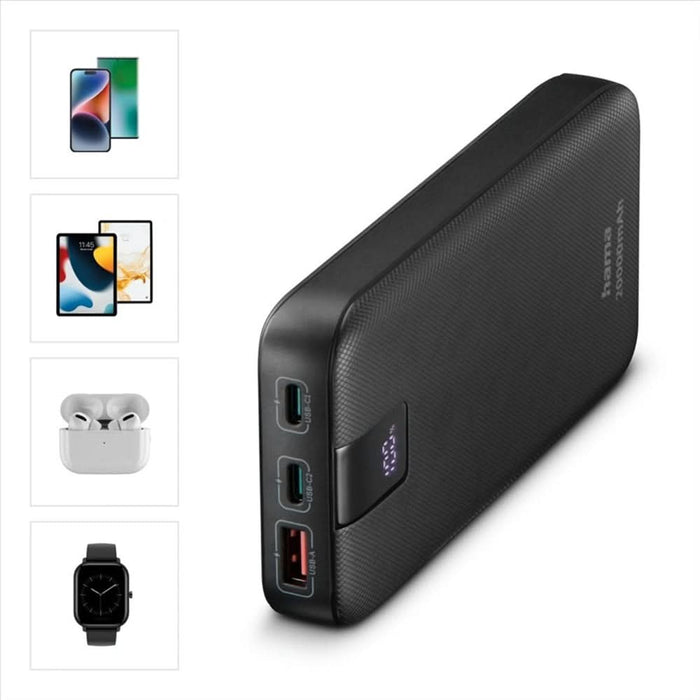 Baterie externa HAMA PD10 201719, 20000mAh, 2xUSB-C, 1xUSB-A, gri WALTI