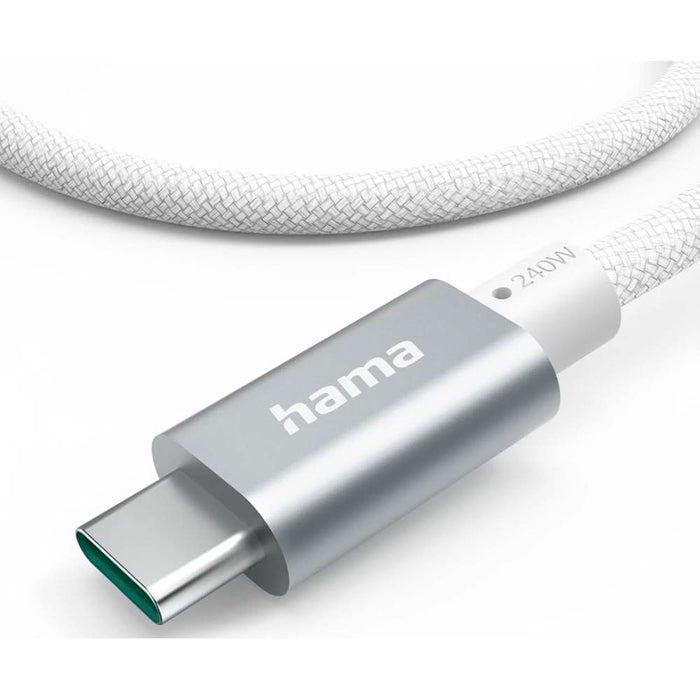Cablu date HAMA 201724, USB-C - USB-C, 1.5 m, alb - WALTI WALTI