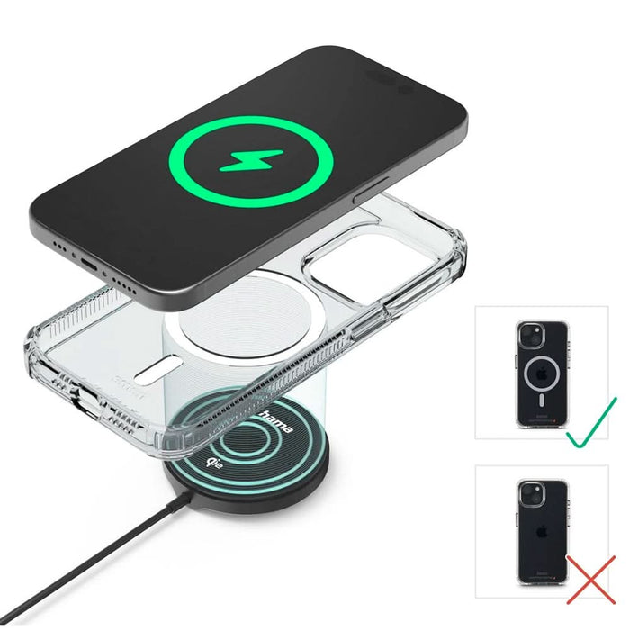 Incarcator wireless HAMA Qi2 201725, universal, 15W, MagSafe, Qi, negru WALTI