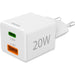 Incarcator retea HAMA 201991, 1xUSB-A, 1x USB-C, Power Delivery (PD), Quick Charge 3.0, 20W, alb - WALTI WALTI