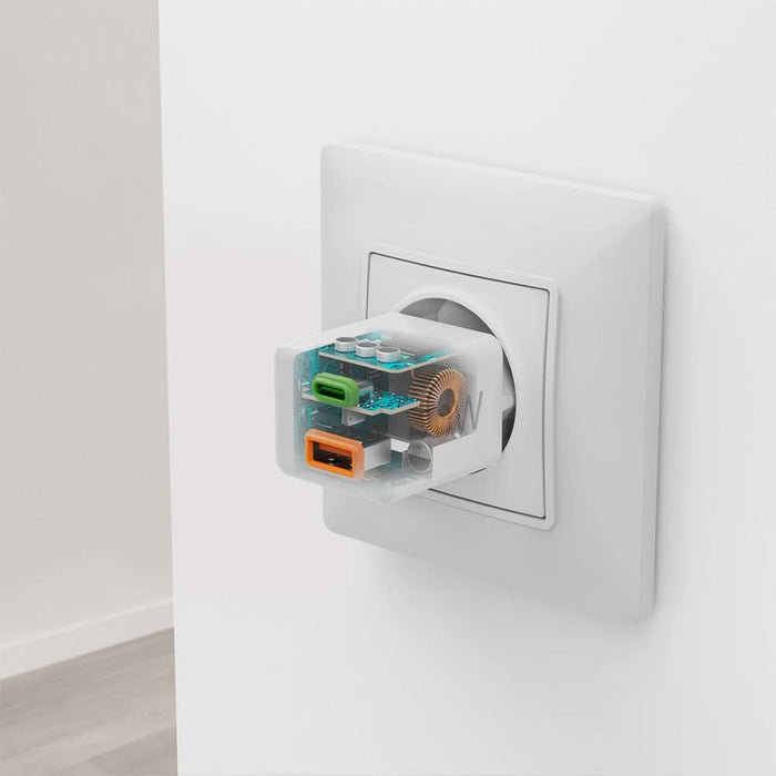 Incarcator retea HAMA 201991, 1xUSB-A, 1x USB-C, Power Delivery (PD), Quick Charge 3.0, 20W, alb - WALTI WALTI