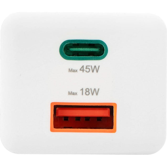 Incarcator retea HAMA 201993, 1xUSB-A, 1x USB-C, Power Delivery (PD), Quick Charge 3.0, 45W, alb WALTI