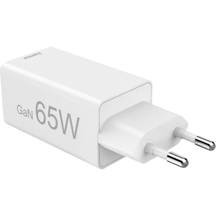 Incarcator retea HAMA 201996, 2x USB-C, 1x USB-A, Power Delivery (PD), Quick Charge 3.0, GaN, 65W, alb WALTI