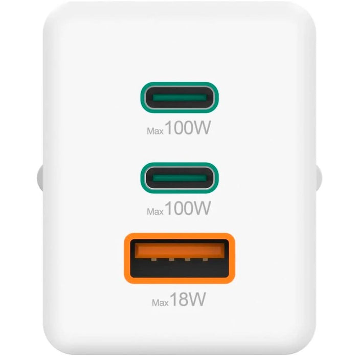 Incarcator retea HAMA 201997, 2x USB-C, 1x USB-A, Power Delivery (PD), Quick Charge 3.0, GaN, 100W, alb - WALTI WALTI