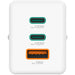 Incarcator retea HAMA 201997, 2x USB-C, 1x USB-A, Power Delivery (PD), Quick Charge 3.0, GaN, 100W, alb - WALTI WALTI