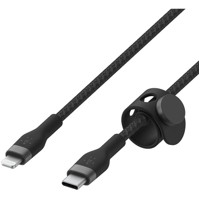 Cablu de date BELKIN Boost Charge Pro Flex CAA011bt1MBK, USB-C - Lightning, 1m, negru WALTI