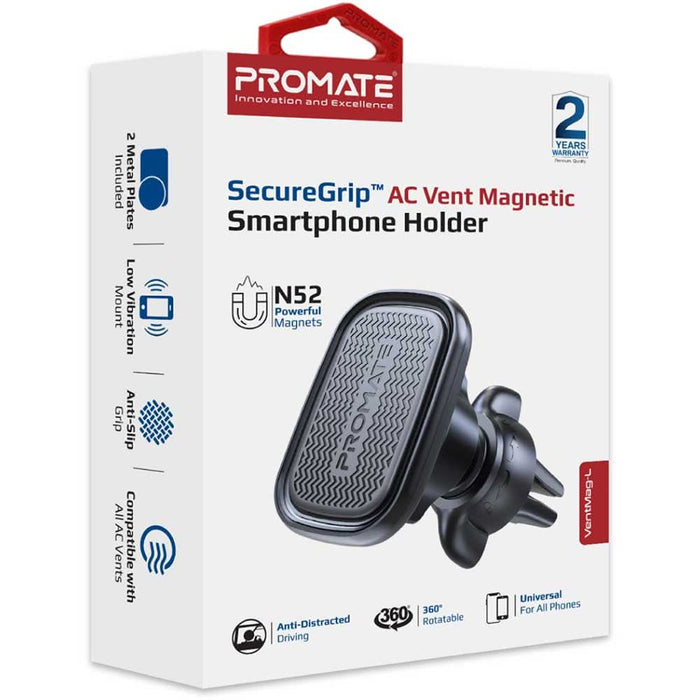 Suport auto universal PROMATE VentMag-L, ventilatie, negru WALTI