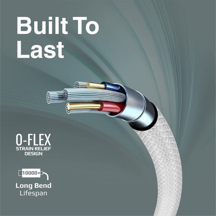 Cablu date PROMATE XCord-AC, USB-A - USB-C, 1m, alb WALTI
