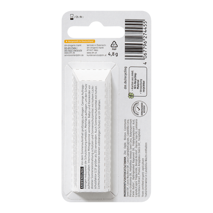 alverde NATURKOSMETIK Balsam de buze SPF30, 4,8 g - WALTI WALTI
