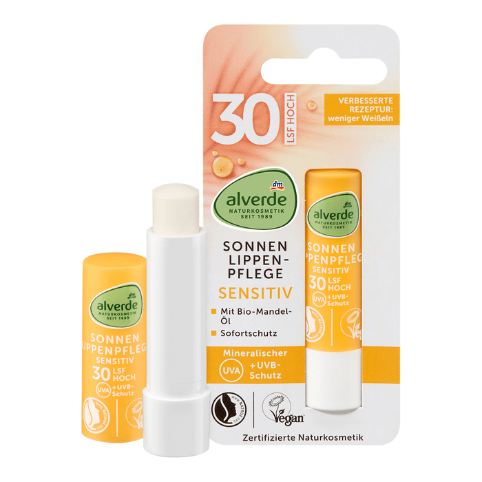 alverde NATURKOSMETIK Balsam de buze SPF30, 4,8 g - WALTI WALTI