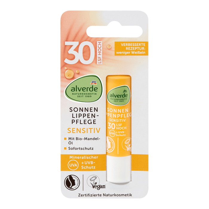 alverde NATURKOSMETIK Balsam de buze SPF30, 4,8 g - WALTI WALTI
