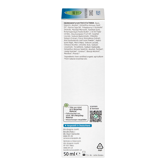 alverde NATURKOSMETIK Cremă-gel de față Hydro, 50 ml WALTI
