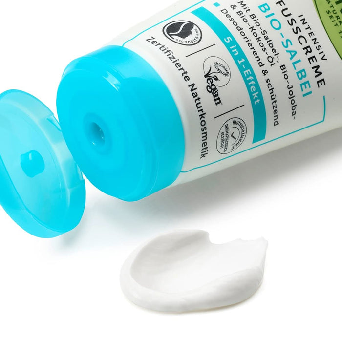 alverde NATURKOSMETIK Cremă pentru picioare 5in1 cu salvie și scoarță de salcie, 75 ml WALTI