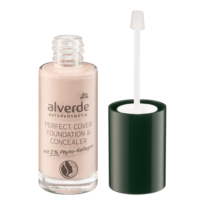 alverde NATURKOSMETIK Fond de ten și corector Perfect Cover 05 Porcelain, 25 ml WALTI