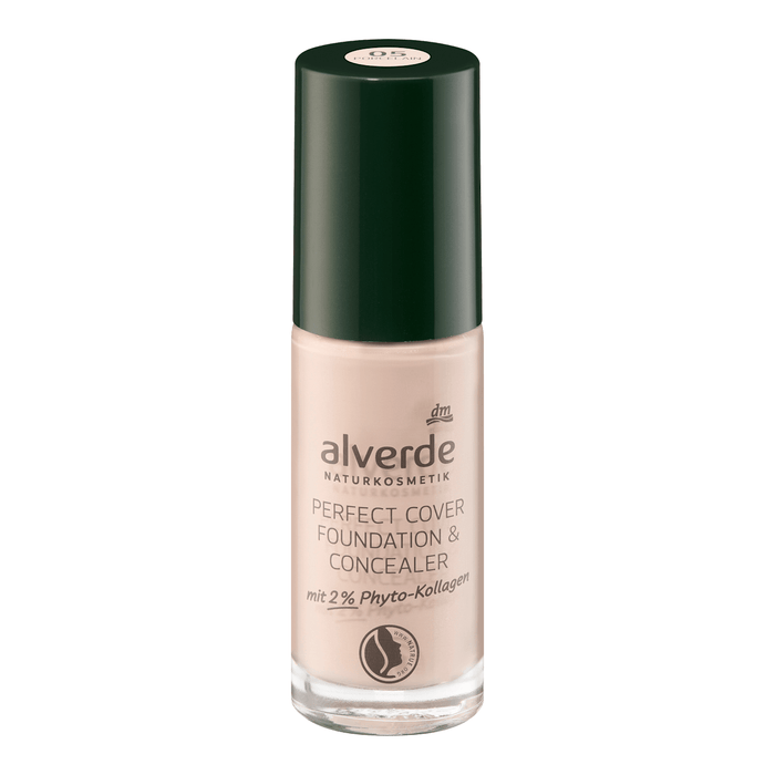 alverde NATURKOSMETIK Fond de ten și corector Perfect Cover 05 Porcelain, 25 ml WALTI