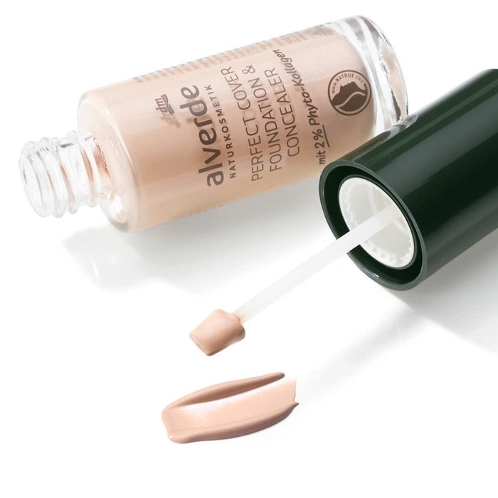 alverde NATURKOSMETIK Fond de ten și corector Perfect Cover 10 Vanilla, 25 ml WALTI