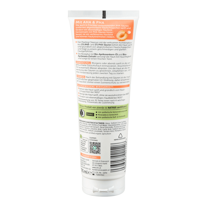alverde NATURKOSMETIK Gel de curățare exfoliant pentru față, 125 ml WALTI