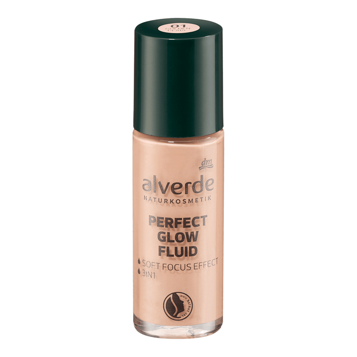 alverde NATURKOSMETIK Iluminator lichid Perfect Glow Fluid Nr. 01 Golden Pearl WALTI