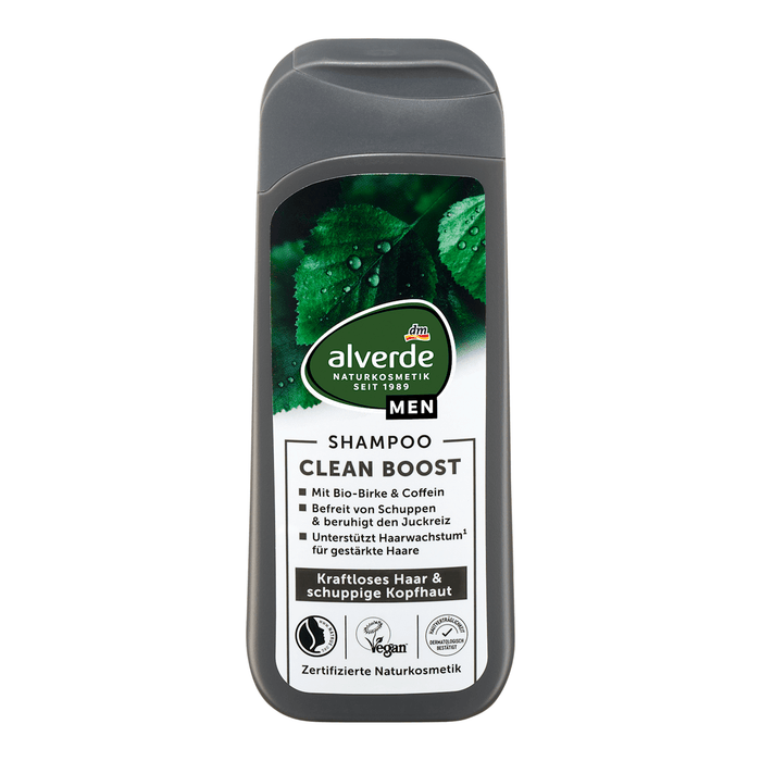 alverde NATURKOSMETIK MEN Șampon de păr CLEAN BOOST, 200 ml - WALTI WALTI
