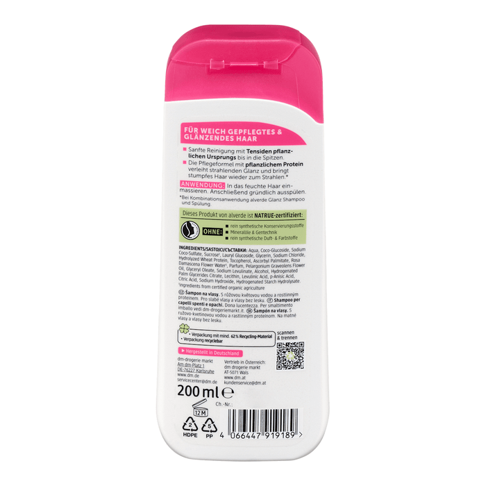 alverde NATURKOSMETIK Șampon pentru strălucire, 200 ml - WALTI WALTI