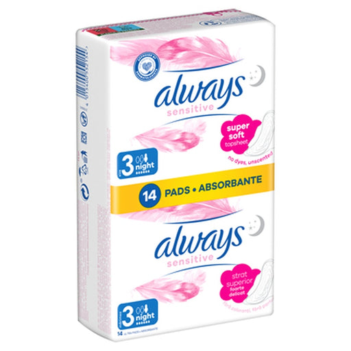 always Sensitive 14 Absorbante Noapte Nr. 3 - WALTI WALTI