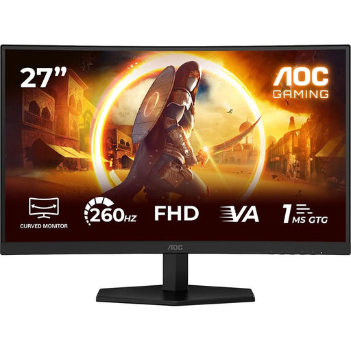 Monitor Gaming curbat WLED FAST VA AOC C27G42ZE, 27", Full HD, 260Hz, HDR10, Adaptive Sync, negru - WALTI WALTI