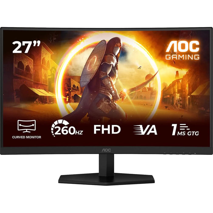Monitor Gaming curbat WLED FAST VA AOC C27G42ZE, 27", Full HD, 260Hz, HDR10, Adaptive Sync, negru - WALTI WALTI