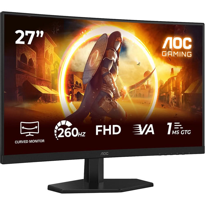Monitor Gaming curbat WLED FAST VA AOC C27G42ZE, 27", Full HD, 260Hz, HDR10, Adaptive Sync, negru - WALTI WALTI