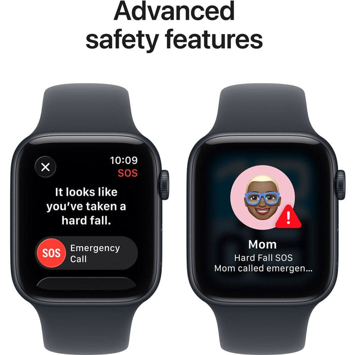 Apple Watch SE 3, GPS, 44 mm, Midnight Aluminium Case, Midnight Sport Band - S/M WALTI