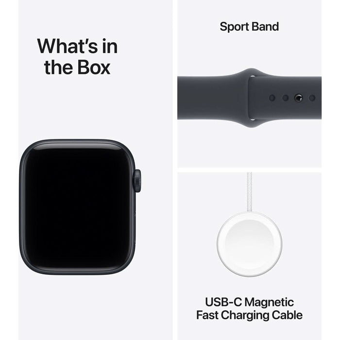 Apple Watch SE 3, GPS, 44 mm, Midnight Aluminium Case, Midnight Sport Band - S/M WALTI