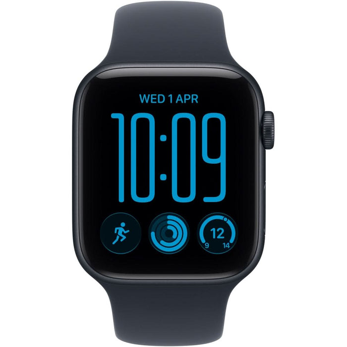 Apple Watch SE 3, GPS, 40mm, Midnight Aluminium Case, Navy Blue Sport Band - S/M - WALTI WALTI