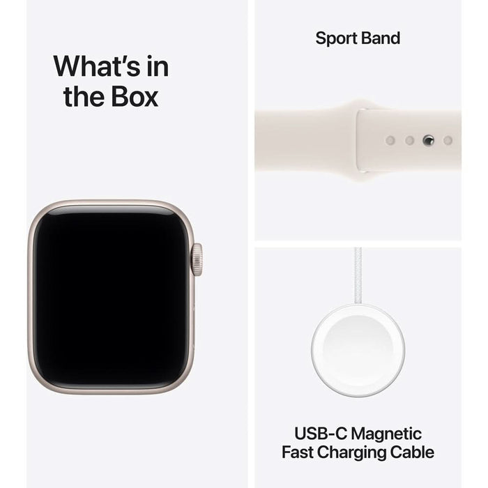 Apple Watch SE 3, GPS, 44 mm, Starlight Aluminium Case, Starlight Sport Band - S/M WALTI