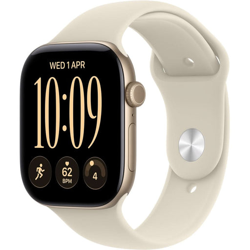 Apple Watch Series 12, GPS, 42mm, Light Gold Aluminium Case, Sand Sport Band - S/M - WALTI WALTI
