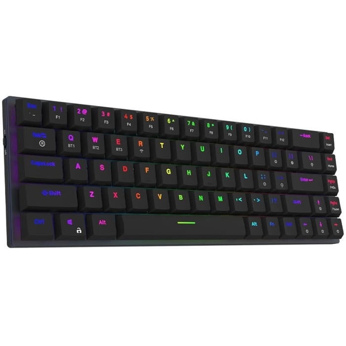 Tastatura Gaming Wireless mecanica AQIRYS Agena, Bluetooth, USB, Layout US, negru WALTI