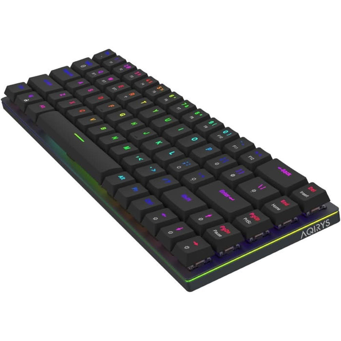 Tastatura Gaming Wireless mecanica AQIRYS Agena, Bluetooth, USB, Layout US, negru WALTI