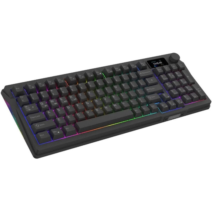 Tastatura Gaming Wireless mecanica AQIRYS Atria, Bluetooth, USB, Layout US, negru WALTI