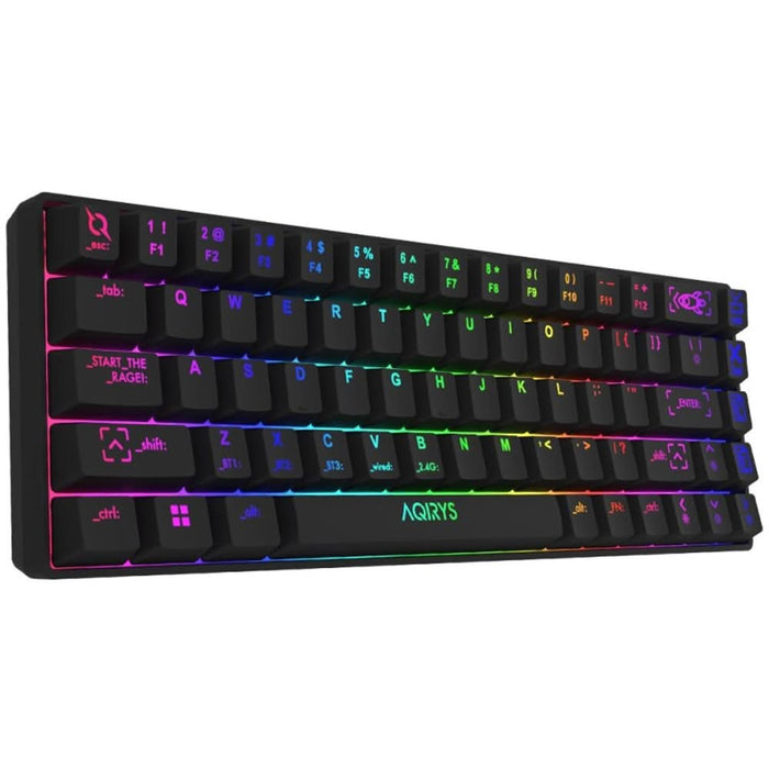 Tastatura Gaming Wireless mecanica AQIRYS Mira 2.0, Bluetooth, USB, Layout US, negru WALTI