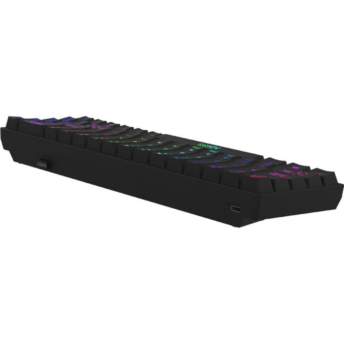 Tastatura Gaming Wireless mecanica AQIRYS Mira 2.0, Bluetooth, USB, Layout US, negru WALTI